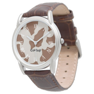 Luxury Elegant Faux Cow Leather Trendy Collection Watch