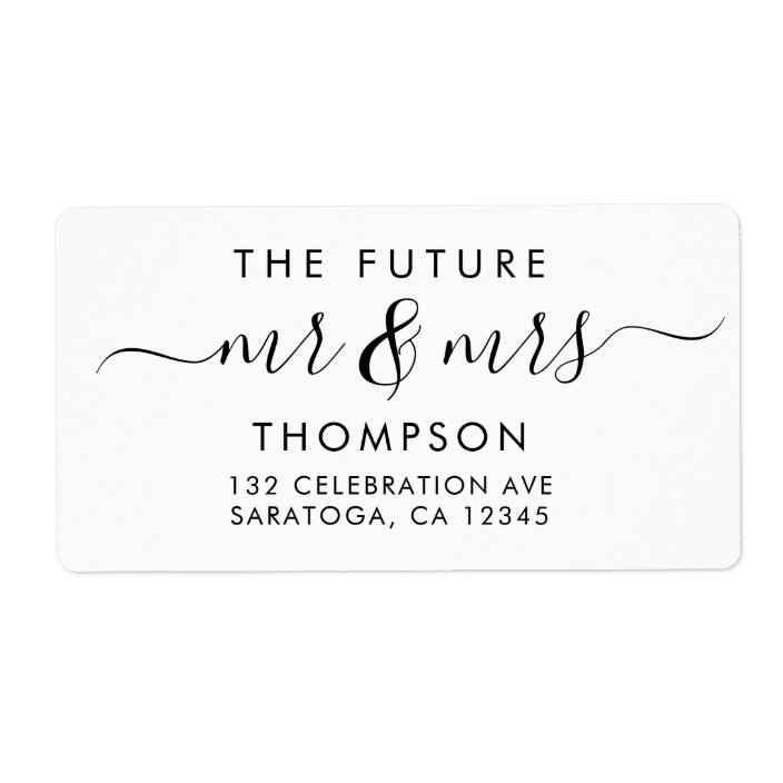 Luxury Elegant Future MR and MRS Script Modern Lab Label | Zazzle.com