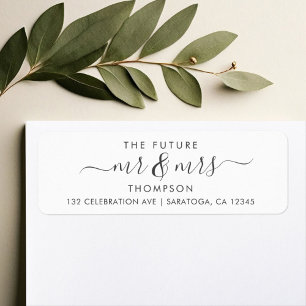 Luxury Elegant Future MR and MRS Script Modern Label