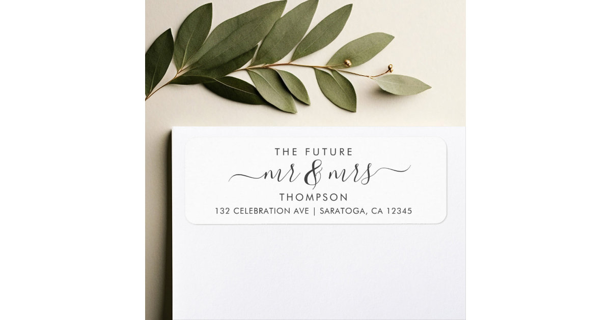 Luxury Elegant Future MR and MRS Script Modern Label | Zazzle