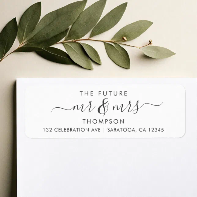 Luxury Elegant Future MR and MRS Script Modern Label | Zazzle