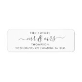 Luxury Elegant Future MR and MRS Script Modern Label | Zazzle