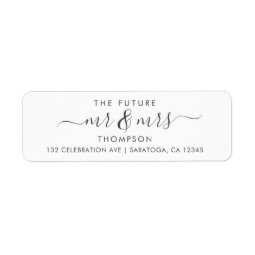 Luxury Elegant Future MR and MRS Script Modern Label | Zazzle