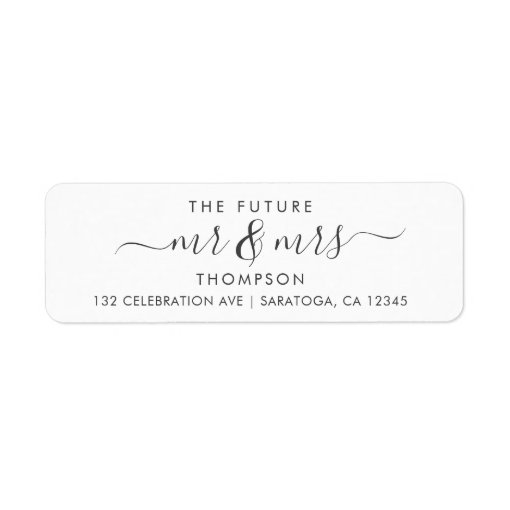 Luxury Elegant Future MR and MRS Script Modern Label | Zazzle