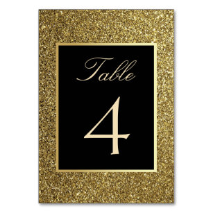 gold glitter table number cards zazzle