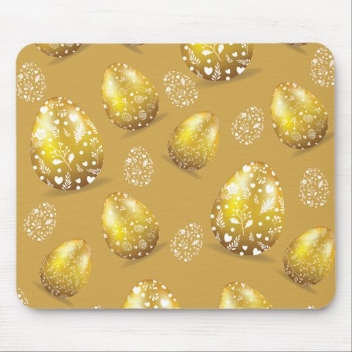 Luxury elegant Gold Easter Eggs Mouse Pad