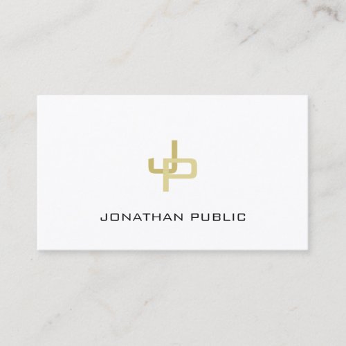 Luxury Elegant Gold Monogram Professional Modern Business Card
