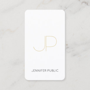 Luxury Elegant Gold Monogram Trendy Template Chic Business Card