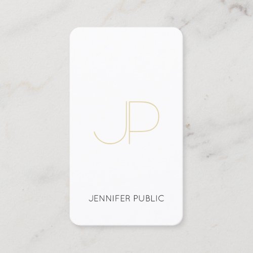 Luxury Elegant Gold Monogram Trendy Template Chic Business Card
