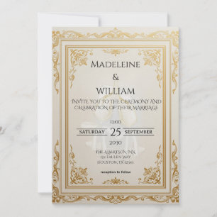 Luxury Elegant Gold Wedding Save The Date