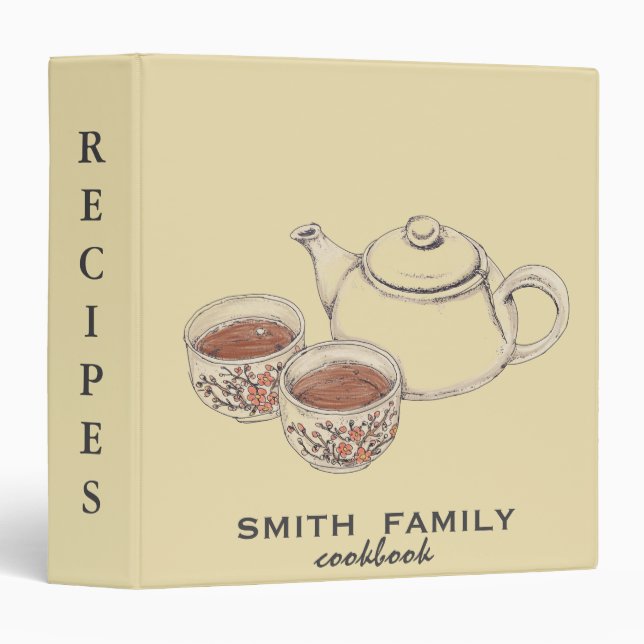 Luxury elegant Kitchen Utensil recipes 3 Ring Binder (Front/Spine)