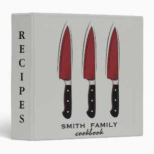 Luxury elegant Kitchen Utensil recipes 3 Ring Binder