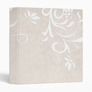 Luxury Elegant Light Beige Floral Binder