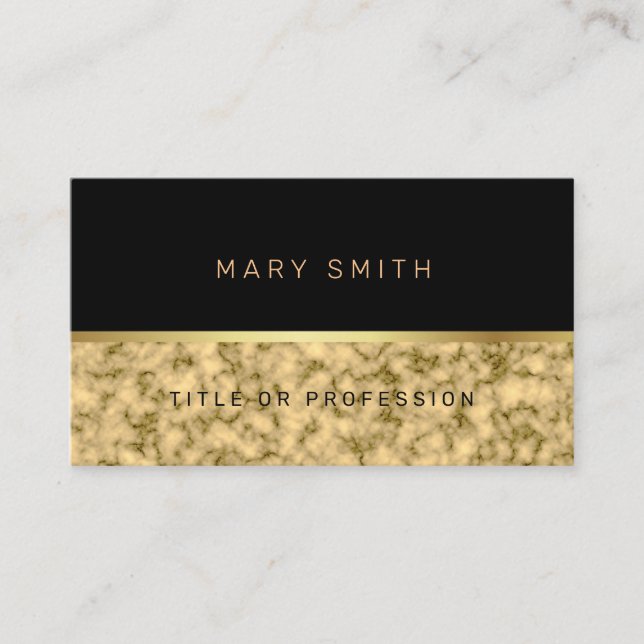 Luxury Elegant Marble Business Card (Front)