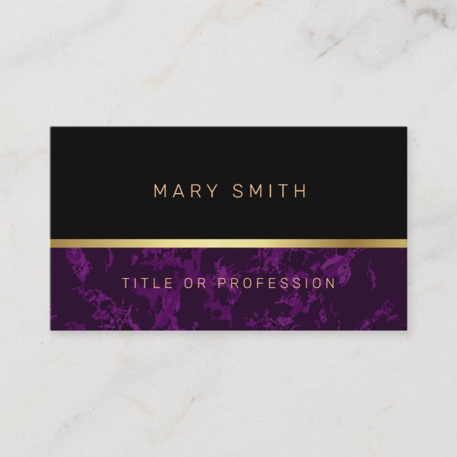 Luxury Elegant Marble Business Card (Front)