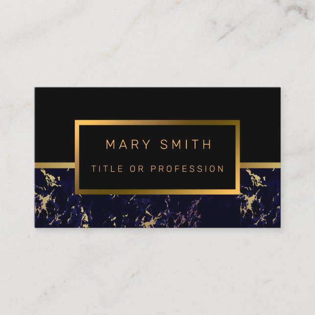 Luxury Elegant Marble Business Card (Front)