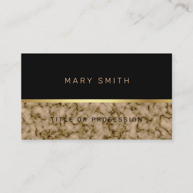 Luxury Elegant Marble Business Card (Front)