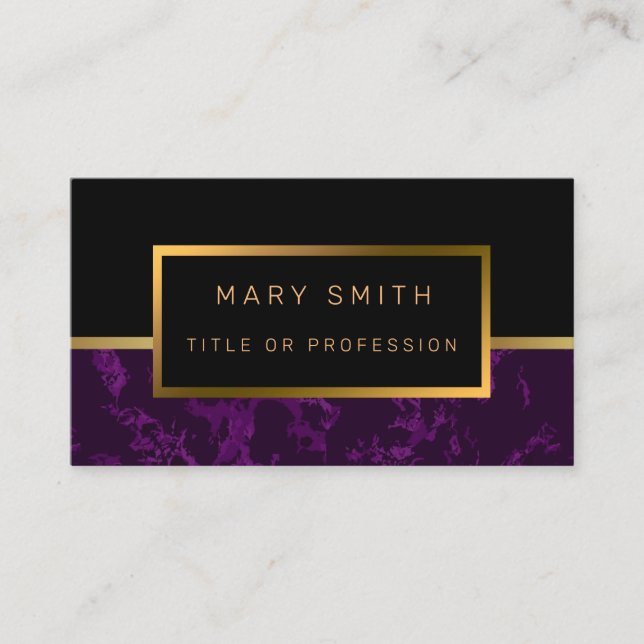 Luxury Elegant Marble Business Card (Front)