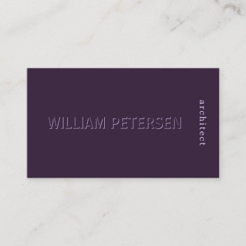 Luxury elegant matte purple plum professional business card