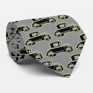 Luxury Elegant Modern Black Gold Car Neck Tie