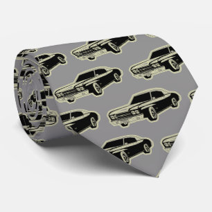 Luxury Elegant Modern Black Gold Car Neck Tie