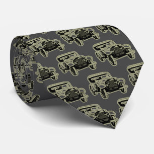 Luxury Elegant Modern Black Gold Car Neck Tie