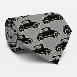 Luxury Elegant Modern Black Gold Car Neck Tie