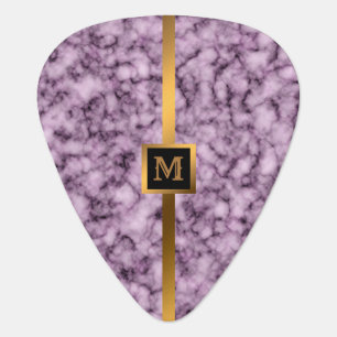 Luxury Elegant Modern Black Gold Marble Guitar Pick