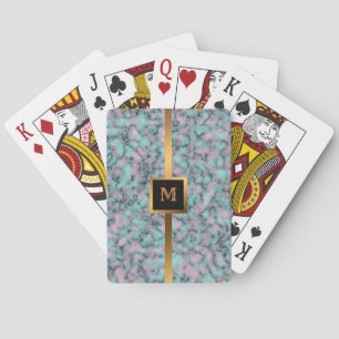Luxury Elegant Modern Black Gold Marble Poker Cards