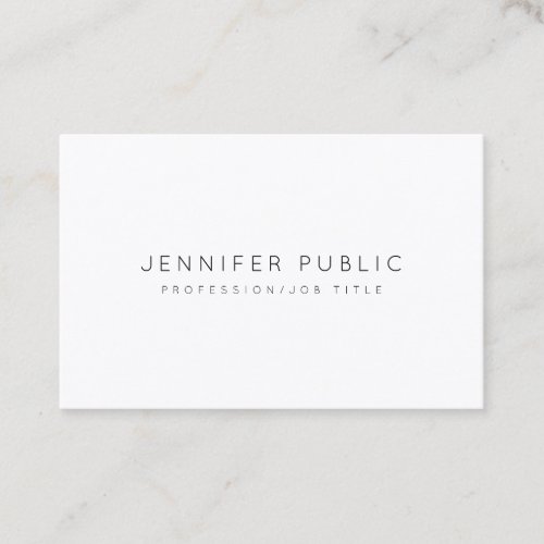 Luxury Elegant Modern Professional Sleek Plain Business Card