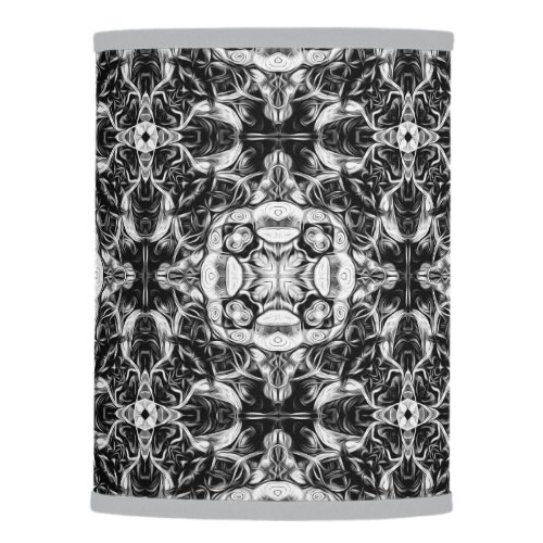Luxury elegant ornamental black and white lamp shade
