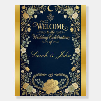 Luxury elegant party calligraphy welcome wedding foam board
