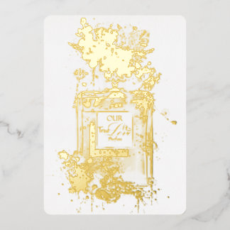 Luxury Elegant Perfume Foil Invitation