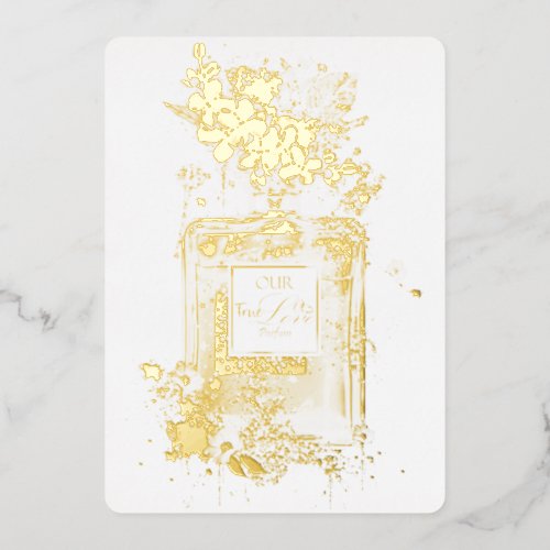 Luxury Elegant Perfume Foil Invitation