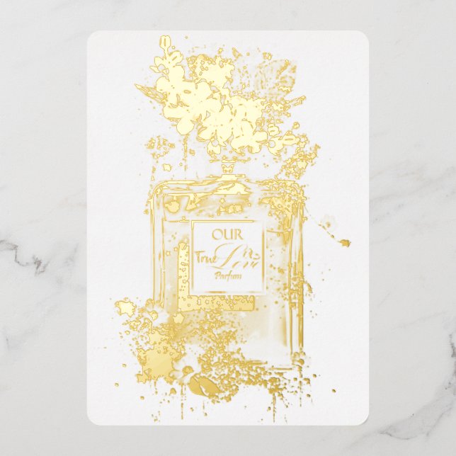 Luxury Elegant Perfume Foil Invitation (Front)
