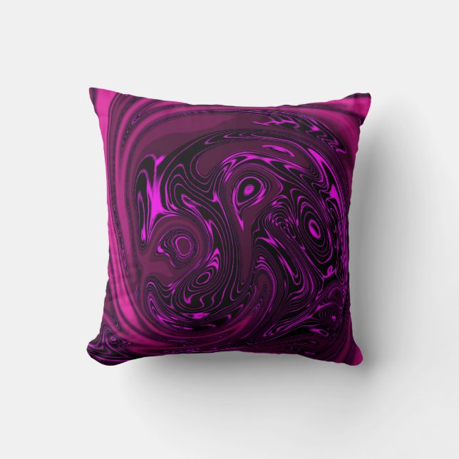 Luxury Elegant Pink Dragon Horse Abstract Throw Pillow (Front)