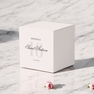 Luxury Elegant Pink Sweet 16 Favor Boxes