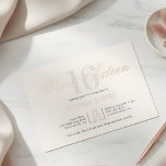 Luxury Elegant Pink Sweet 16 Foil Invitation<br><div class="desc">Celebrate in style with this luxurious and elegant Sweet 16 invitation. At the top, the heading "Sweet Sixteen" is written in a graceful script, elegantly overlaying the number 16 in a tall, sophisticated serif font. This design exudes a sense of opulence and refinement, perfect for marking such a special milestone....</div>