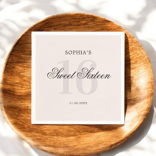 Luxury Elegant Pink Sweet 16 Napkins