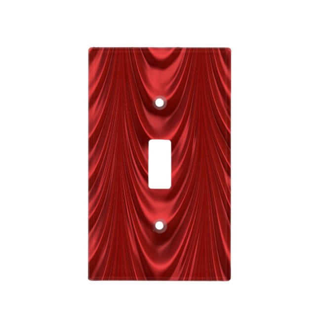 Luxury Elegant Red Velvet Glam Light Switchplate (Front)
