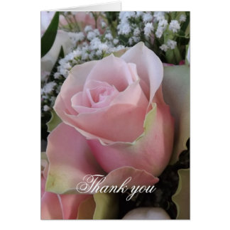 Luxury Elegant Rose Spring Bouquet Thank you card
