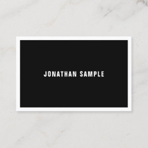 Luxury Elegant Simple Design Black White Modern Business Card
