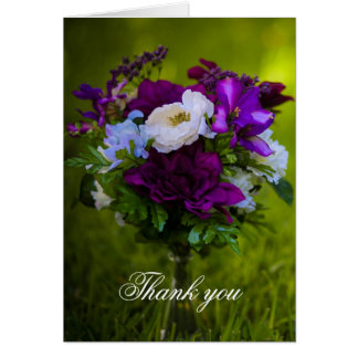 Luxury Elegant Spring Bouquet Thank you card
