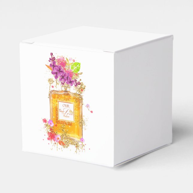 Luxury Elegant True Love Perfume  Favor Boxes (Front Side)