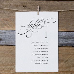 Luxury Elegant Wedding Seating Chart Sign Cards
