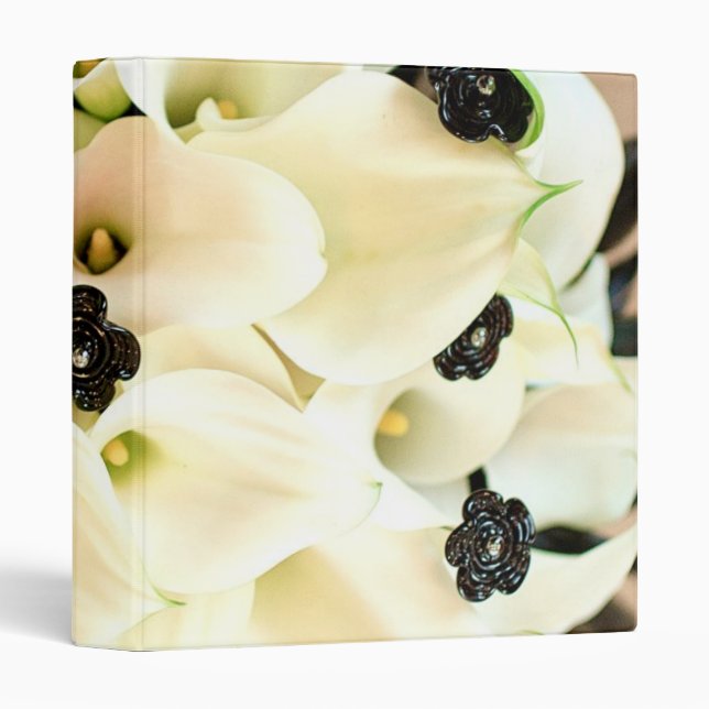 Luxury Elegant White Calla Bouquet Binder (Front/Spine)
