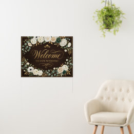 Luxury Elegant woodland Welcome wedding sign party