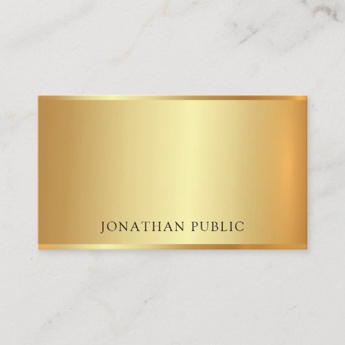 Luxury Elite Gold Professional Modern Glamour Cool Business Card
