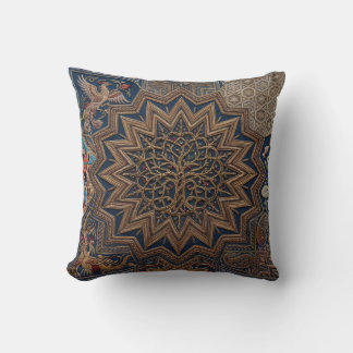 Luxury Embroidered Textile Art – Tree of Life, Lot Throw Pillow