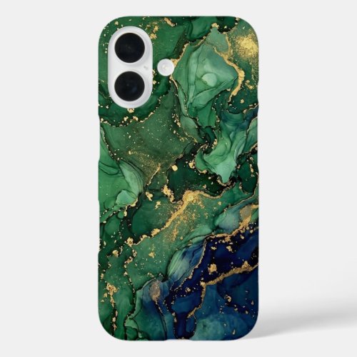 Luxury Emerald Green Gold Marble Phone Case